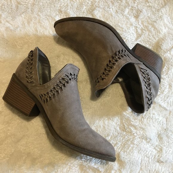 Fergalicious Dusty Desert Braided Suede Ankle Booties - Picture 5 of 16